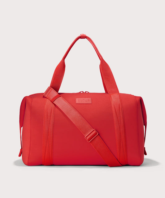 Dagne Dover Extra Large Landon Carryall in a fiery, saturated red leaning toward orange.