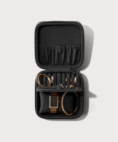 Frankie Jewelry Case in Onyx, Large