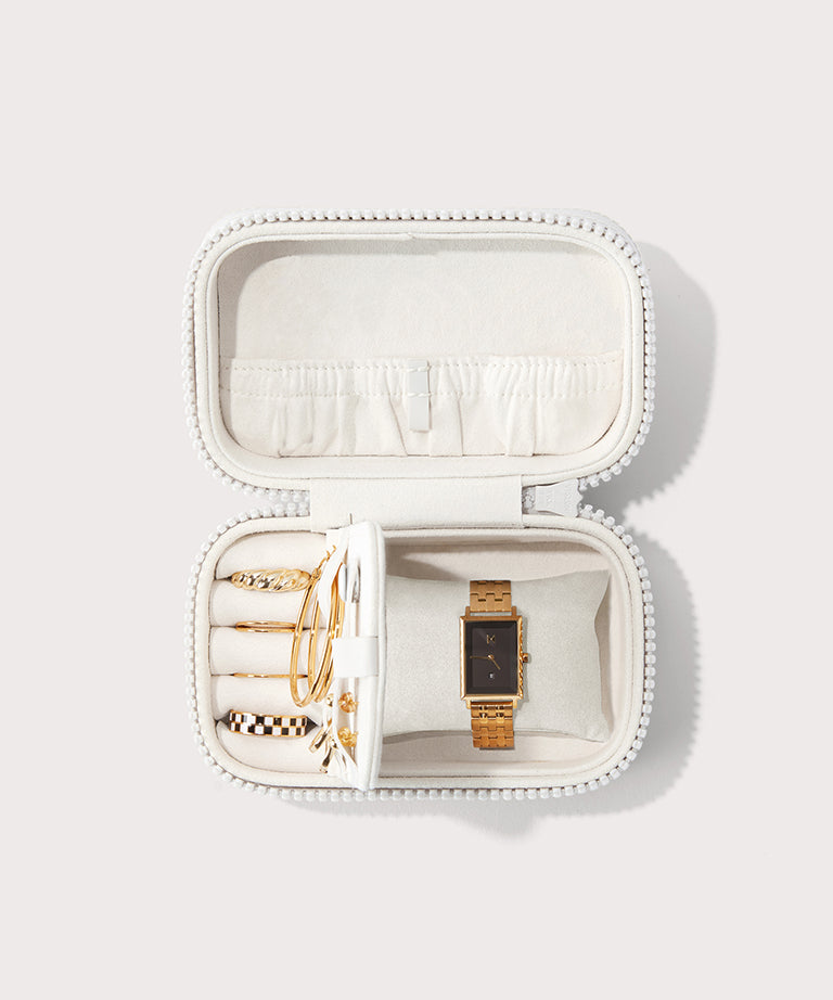 Frankie Jewelry Case in Moonbeam, Small