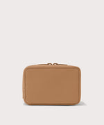 Dagne Dover large Arlo Tech Organizer in camel.