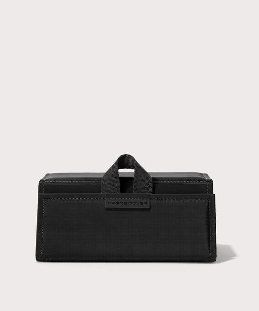 Dagne Dover Remi foldable glasses holder in black.